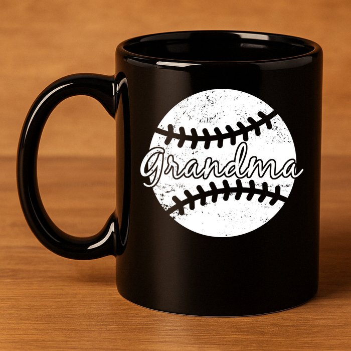Baseball Grandma 11oz C Handle Ceramic Mug