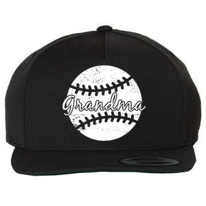 Baseball Grandma Wool Snapback Cap