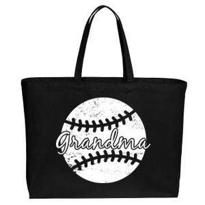 Baseball Grandma Cotton Canvas Jumbo Tote