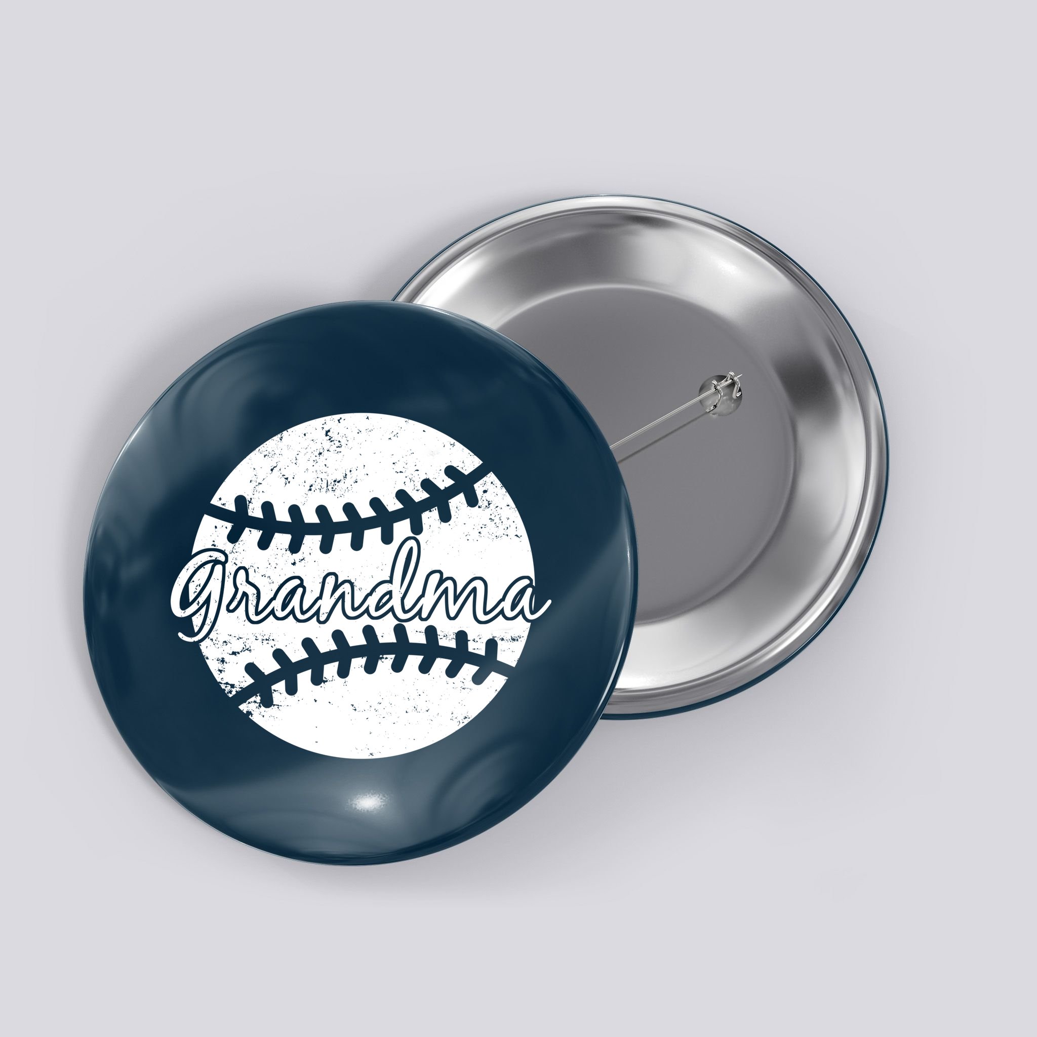 Baseball Grandma Button