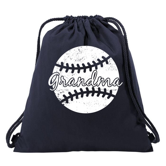 Baseball Grandma Drawstring Bag