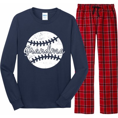 Baseball Grandma Long Sleeve Pajama Set