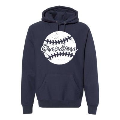 Baseball Grandma Premium Hoodie