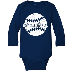 Baseball Grandma Baby Long Sleeve Bodysuit