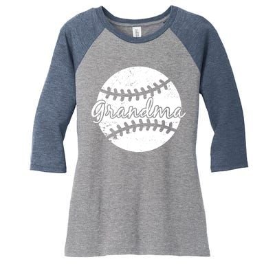 Baseball Grandma Women's Tri-Blend 3/4-Sleeve Raglan Shirt