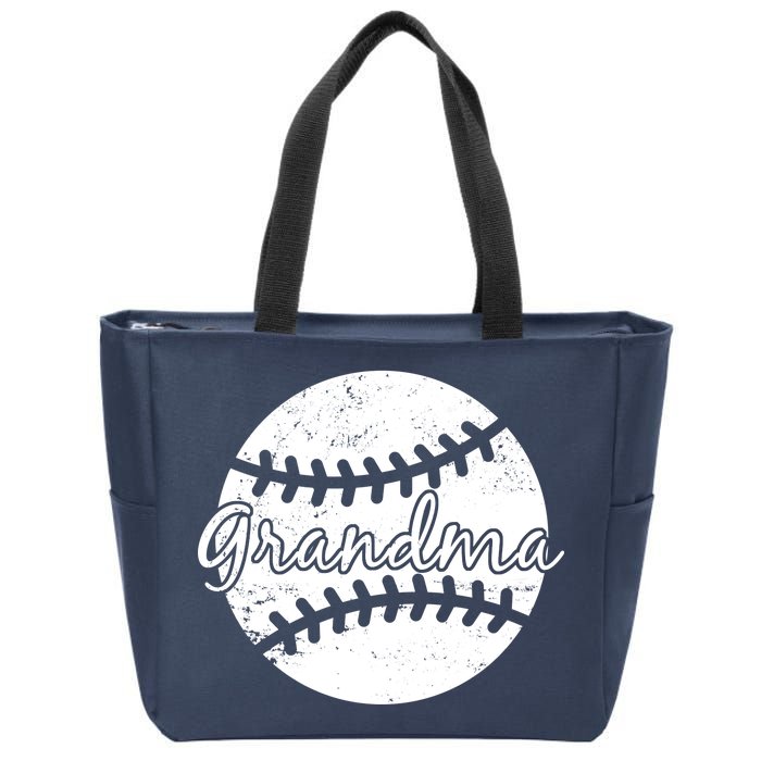 Baseball Grandma Zip Tote Bag