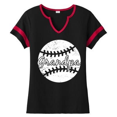 Baseball Grandpa Ladies Halftime Notch Neck Tee