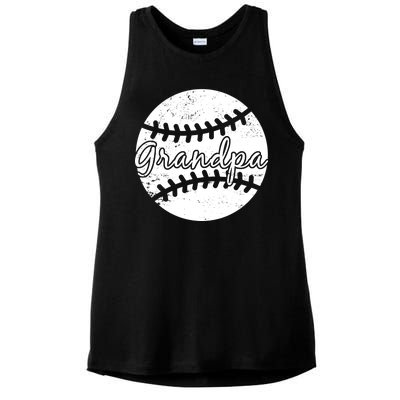 Baseball Grandpa Ladies PosiCharge Tri-Blend Wicking Tank