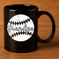 Baseball Grandpa 11oz C Handle Ceramic Mug