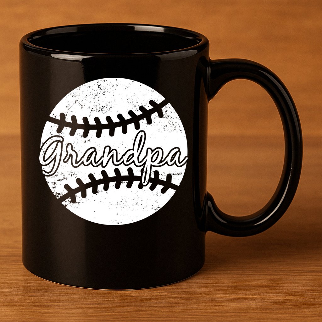 Baseball Grandpa 11oz C Handle Ceramic Mug