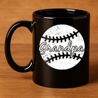 Baseball Grandpa 11oz C Handle Ceramic Mug