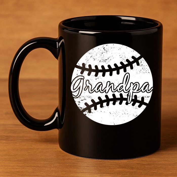 Baseball Grandpa 11oz C Handle Ceramic Mug