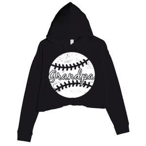 Baseball Grandpa Crop Fleece Hoodie