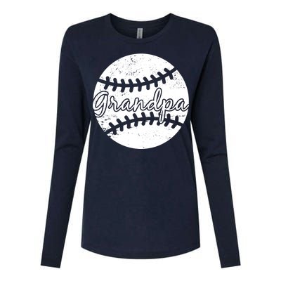 Baseball Grandpa Womens Cotton Relaxed Long Sleeve T-Shirt