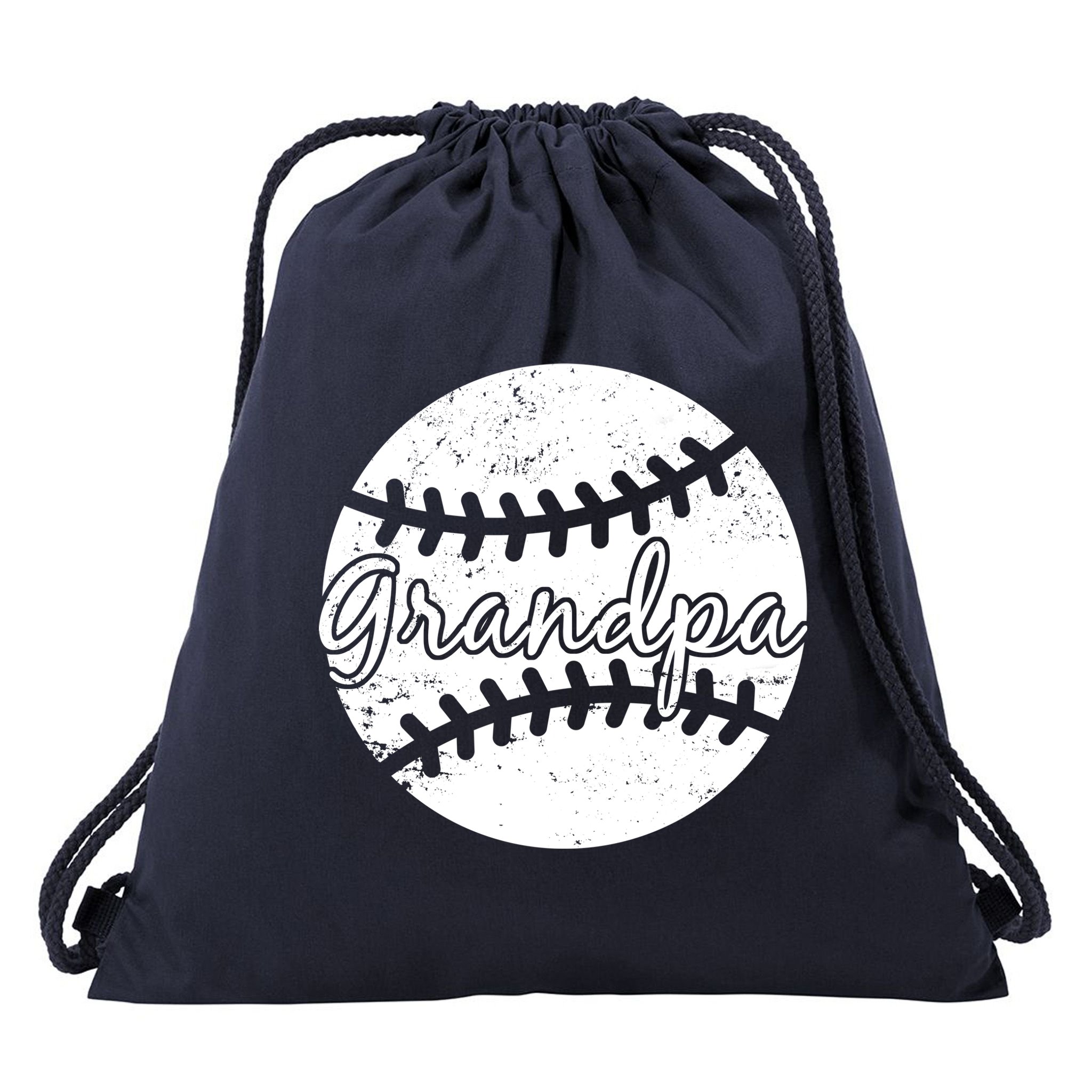 Baseball Grandpa Drawstring Bag