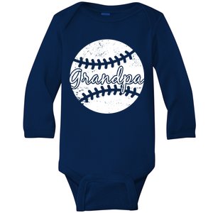 Baseball Grandpa Baby Long Sleeve Bodysuit