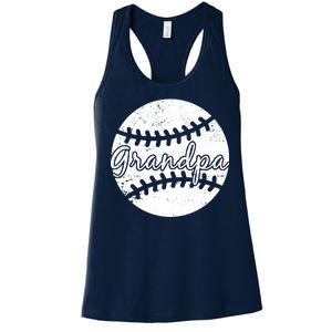 Baseball Grandpa Women's Racerback Tank