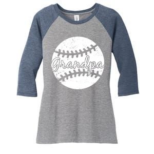 Baseball Grandpa Women's Tri-Blend 3/4-Sleeve Raglan Shirt