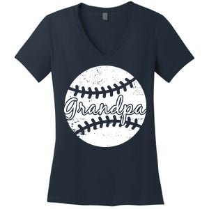 Baseball Grandpa Women's V-Neck T-Shirt