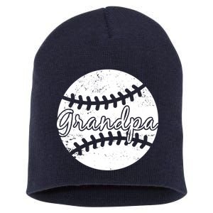 Baseball Grandpa Short Acrylic Beanie