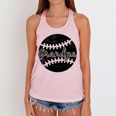 Baseball Grandpa Women's Knotted Racerback Tank