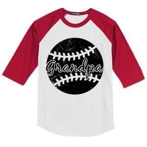 Baseball Grandpa Kids Colorblock Raglan Jersey