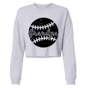 Baseball Grandpa Cropped Pullover Crew