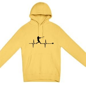 Baseball Heartbeat Pulse Premium Pullover Hoodie