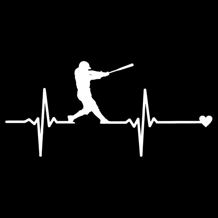 Baseball Heartbeat Pulse Cooling Performance Crew T-Shirt