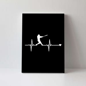 Baseball Heartbeat Pulse Canvas