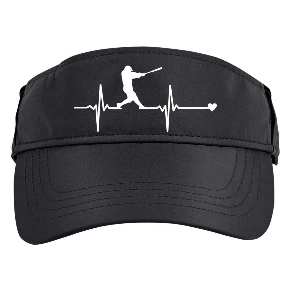 Baseball Heartbeat Pulse Adult Drive Performance Visor