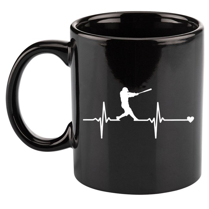Baseball Heartbeat Pulse 11oz C Handle Ceramic Mug