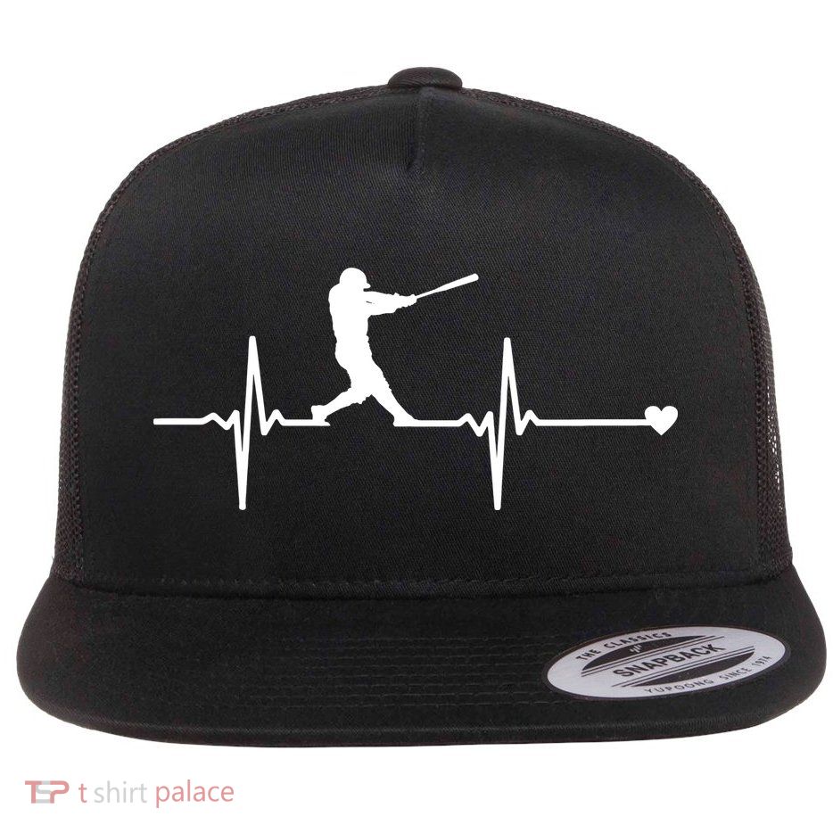 Baseball Heartbeat Pulse Flatbill Hat