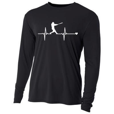 Baseball Heartbeat Pulse Cooling Performance Long Sleeve Crew