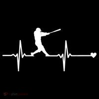 Baseball Heartbeat Pulse Poster