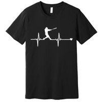 Baseball Heartbeat Pulse Premium T-Shirt