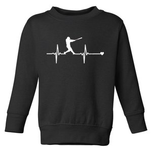 Baseball Heartbeat Pulse Toddler Sweatshirt