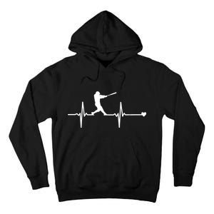 Baseball Heartbeat Pulse Tall Hoodie