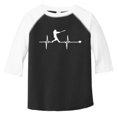 Baseball Heartbeat Pulse Toddler Fine Jersey T-Shirt