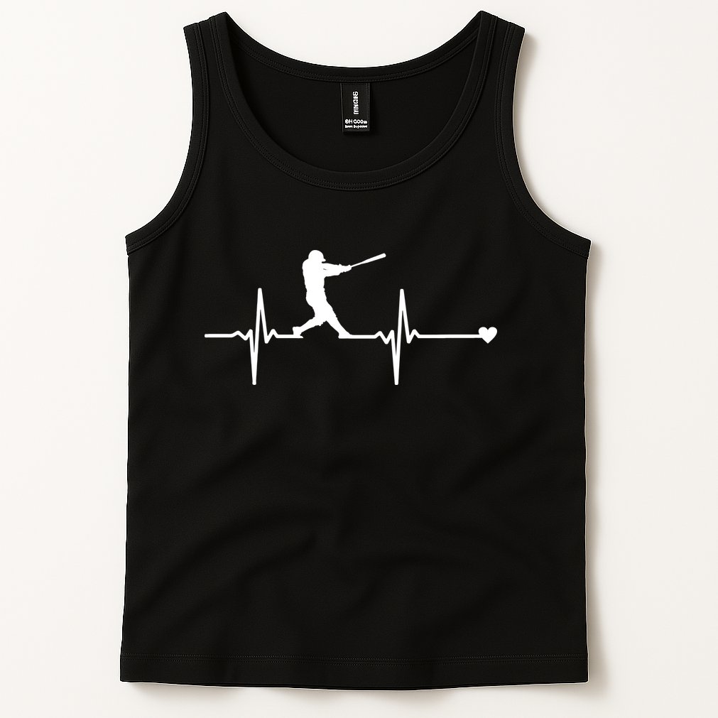 Baseball Heartbeat Pulse Tank Top