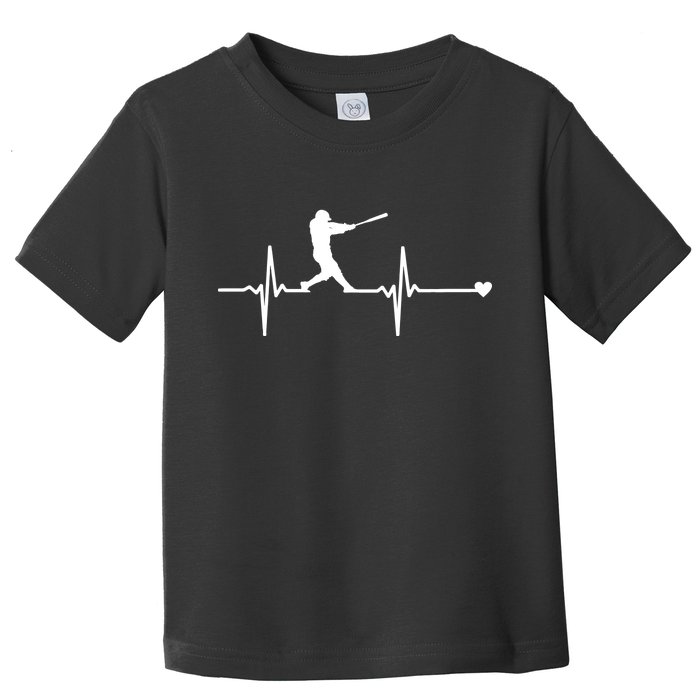 Baseball Heartbeat Pulse Toddler T-Shirt