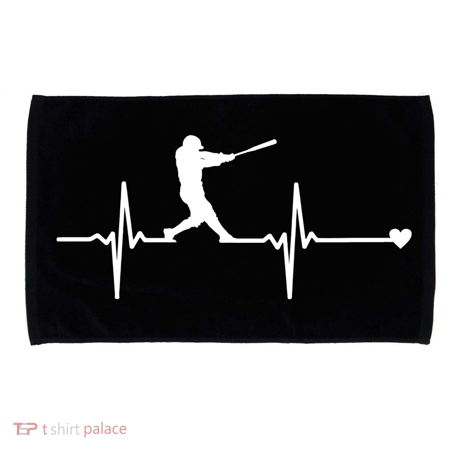 Baseball Heartbeat Pulse Microfiber Hand Towel
