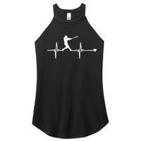 Baseball Heartbeat Pulse Women’s Perfect Tri Rocker Tank