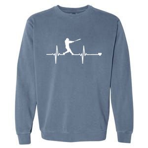 Baseball Heartbeat Pulse Garment-Dyed Sweatshirt