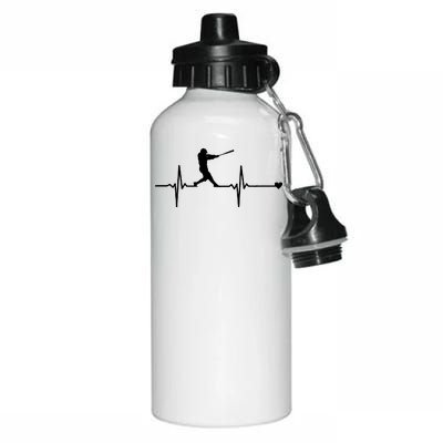 Baseball Heartbeat Pulse Aluminum Water Bottle