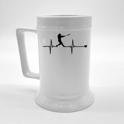 Baseball Heartbeat Pulse Beer Stein