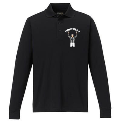 Baseball Homerun Football Referee Funny Performance Long Sleeve Polo