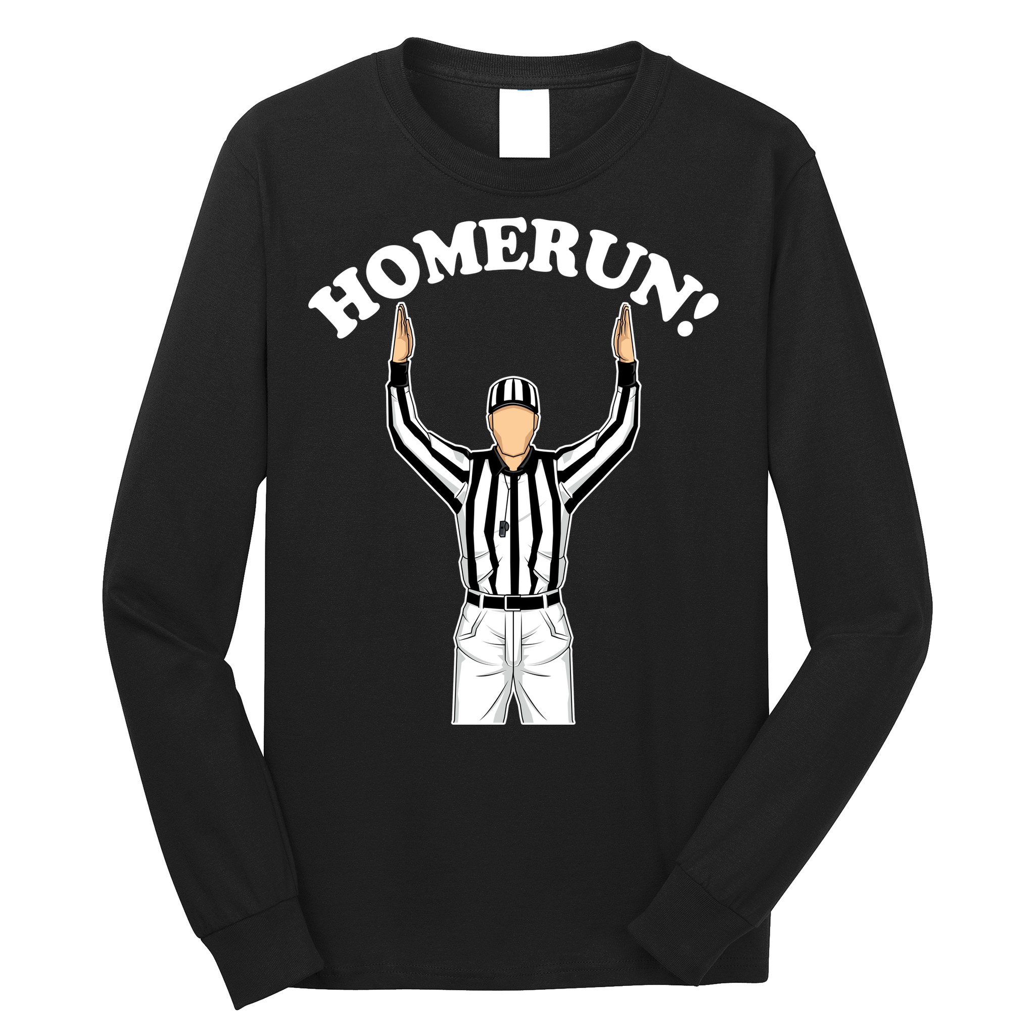 Baseball Homerun Football Referee Funny Long Sleeve Shirt