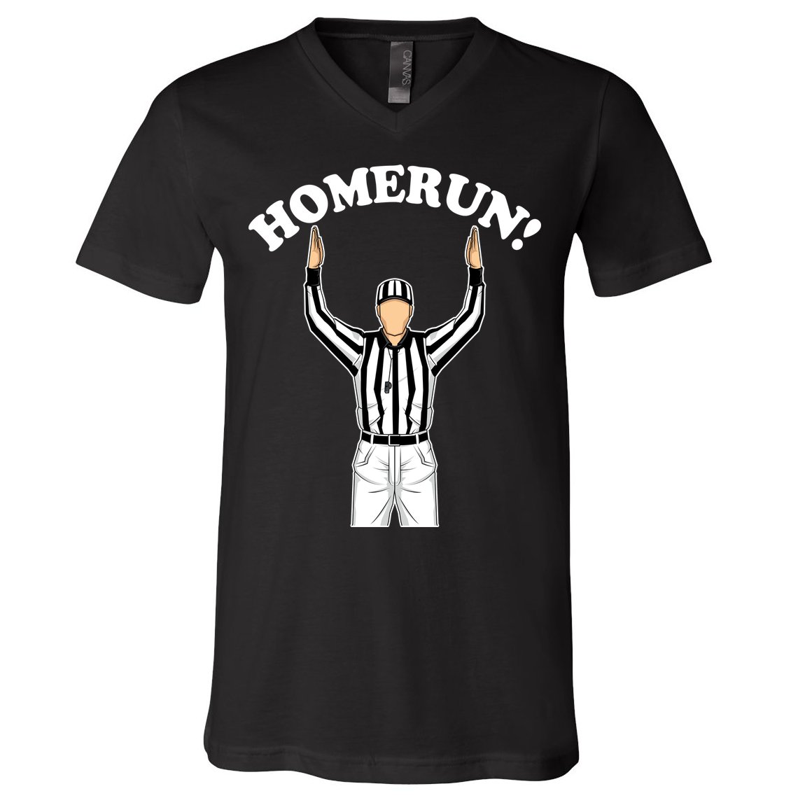Baseball Homerun Football Referee Funny V-Neck T-Shirt