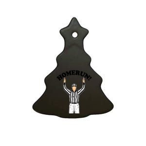 Baseball Homerun Football Referee Funny Ceramic Tree Ornament